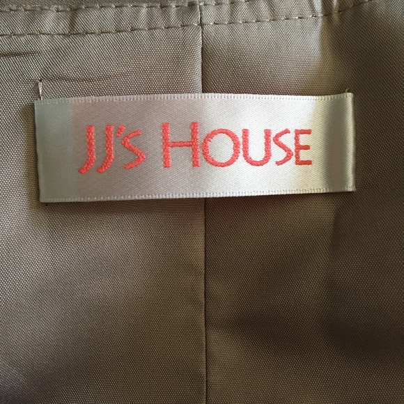 JJ’s House Special Occasion Dress With Built In Bra & Bolero Taupe Size 10 - Picture 9 of 11